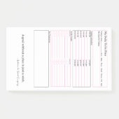 Dagelijks in roze, wit en zwart post-it® notes (Voorkant)