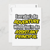 Dagelijks is een avontuur... Assistent-hoofd Briefkaart (Voorkant / Achterkant)