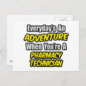 Dagelijks is een avontuur ... Farmaceutische techn Briefkaart (Voorkant / Achterkant)