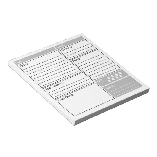 Dagelijks journaal met om aanbiedingen, dankbaarhe notitieblok (Schuin)