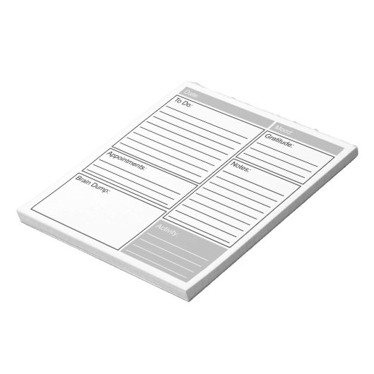 Dagelijks journaal met om aanbiedingen, dankbaarhe notitieblok (Linkerzijde)