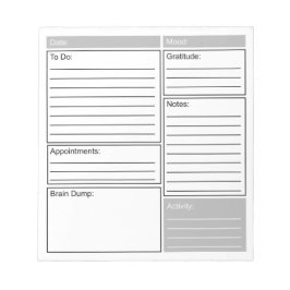 Dagelijks journaal met om aanbiedingen, dankbaarhe notitieblok