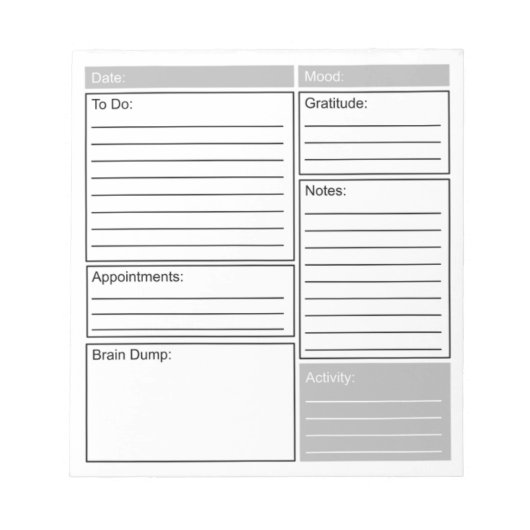 Dagelijks journaal met om aanbiedingen, dankbaarhe notitieblok (Voorkant)