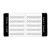 Dagelijks label Checklist Planner Sticker (Voorkant)