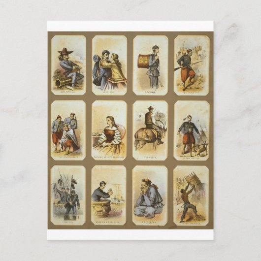 Dagelijks leven in het militaire kamp van de Unie  Briefkaart (Voorkant)