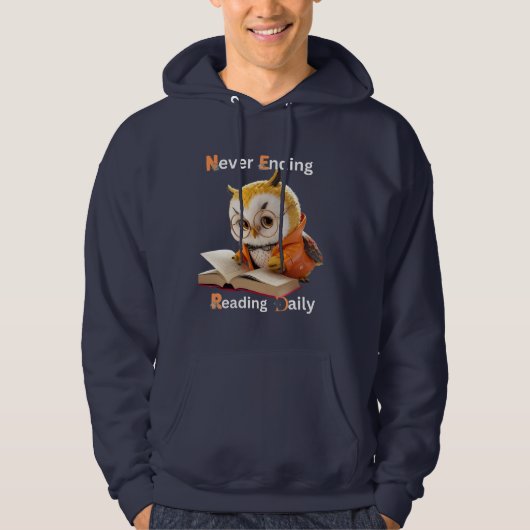 Dagelijks lezen nooit afgelopen Mannen Hoodie (Voorkant)