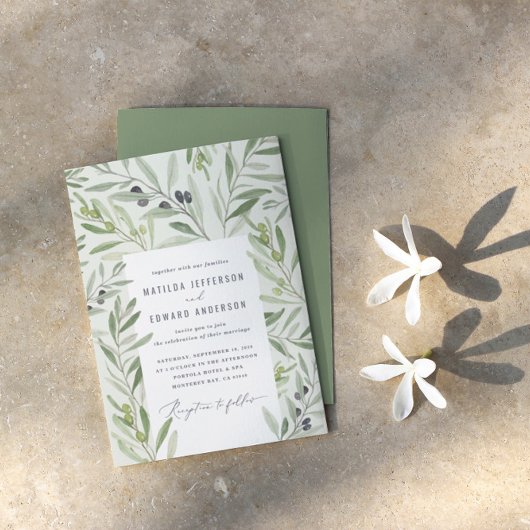 Dagelijks lintblad voor olijfboomgaarden met moder aankondiging