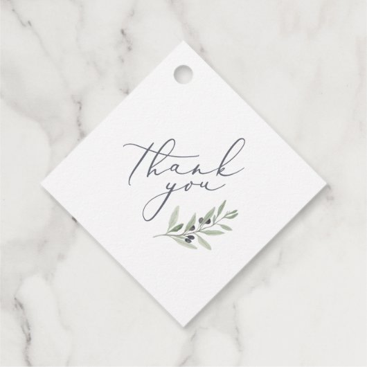 Dagelijks lintblad voor olijfboomgaarden met moder bedankjes labels (Achterkant)