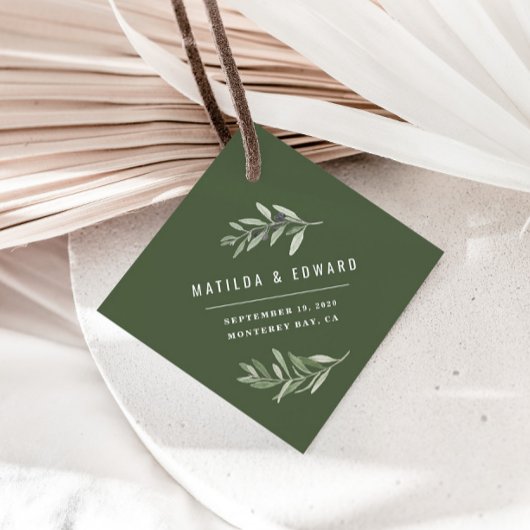 Dagelijks lintblad voor olijfboomgaarden met moder bedankjes labels