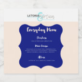 Dagelijks menu sparkling wijnetiket