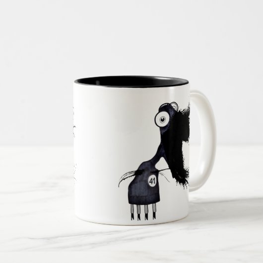 Dagelijks-Monster-41 Tweekleurige Koffiemok (Voorkant rechts)