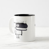 Dagelijks-Monster-91 Tweekleurige Koffiemok (Voorkant links)
