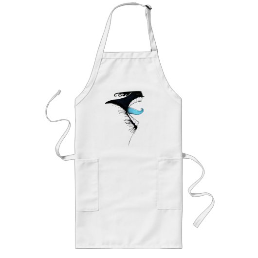 Dagelijks-Monster-Papers-018 Apron Lang Schort (Voorkant)