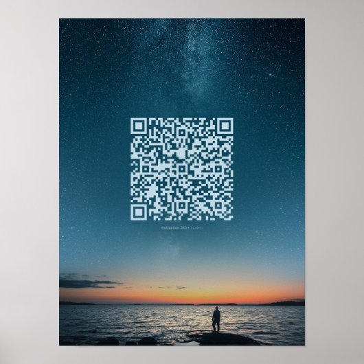 Dagelijks Motivatie QR-code Poster (Voorkant)