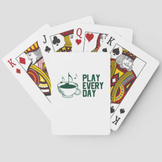 Dagelijks muziek afspelen pokerkaarten
