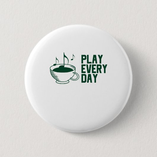 Dagelijks muziek afspelen ronde button 5,7 cm (Voorkant)