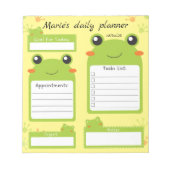 Dagelijks notitieblok kikkervisplant (Voorkant)