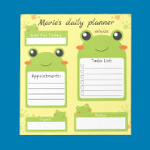 Dagelijks notitieblok kikkervisplant