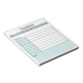 Dagelijks Notitieblok van checklist (Schuin)