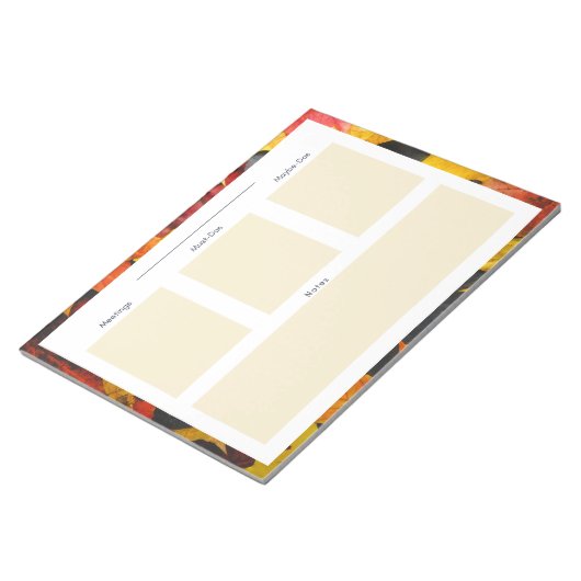 Dagelijks Notitieblok voor herfstplanning (Schuin)