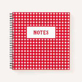 Dagelijks Notitieboek met Cute Red en White Plays