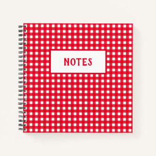 Dagelijks Notitieboek met Cute Red en White Plays