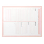 Dagelijks om Blush van lijst te doen Notitieblok (Voorkant)