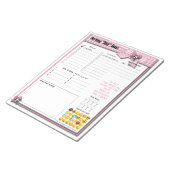 Dagelijks om een lijst te maken - Roze linten en w Notitieblok (Schuin)