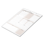 Dagelijks om het monogram van de Planner Organisat Notitieblok (Schuin)