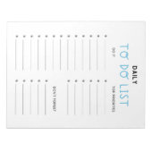 Dagelijks om lijst te doen notitieblok (Voorkant)