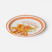 Dagelijks oranje waterverf, aangepast papier borde papieren bordje (Gekanteld)