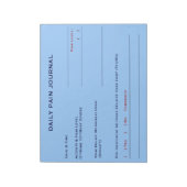 Dagelijks Pain Journal (Sky Blue) Notitieblok (Linkerzijde)