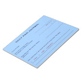 Dagelijks Pain Journal (Sky Blue) Notitieblok (Schuin)