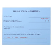 Dagelijks Pain Journal (Sky Blue) Notitieblok (Voorkant)
