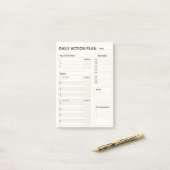 Dagelijks plan plaknotitieblok post-it® notes (Op bureau)