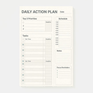 Dagelijks plan plaknotitieblok post-it® notes