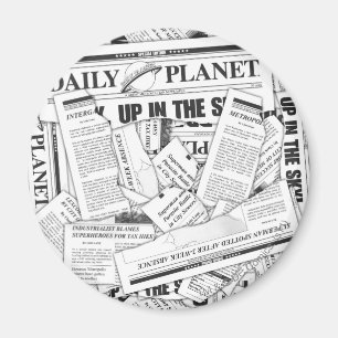 Dagelijks planetpatroon - wit magneet