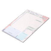 Dagelijks planner eenvoudig elegant multiverkleurd notitieblok (Schuin)