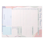 Dagelijks planner eenvoudig elegant multiverkleurd notitieblok (Voorkant)