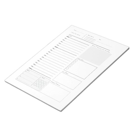 Dagelijks plannerblok notitieblok (Schuin)