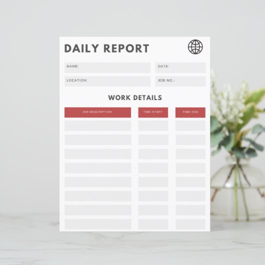 Dagelijks rapport (Staand voorkant)
