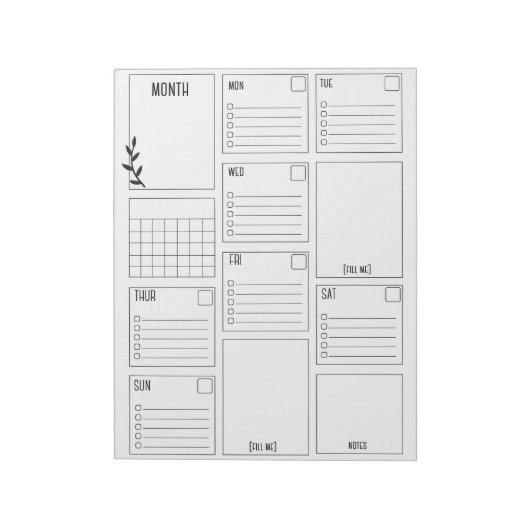 Dagelijks reinigen en minimaliseren van de planner notitieblok (Linkerzijde)