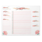 Dagelijks Roos voor de deelperiode van de printer, Notitieblok (Voorkant)