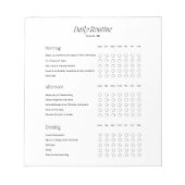 Dagelijks routine notitieblok (Voorkant)