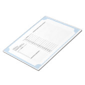 Dagelijks schema in het Spaans met werkwijzen Notitieblok (Schuin)