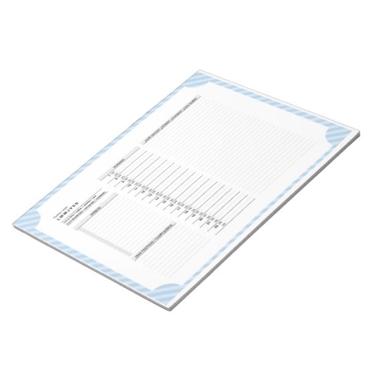 Dagelijks schema in het Spaans met werkwijzen Notitieblok (Schuin)