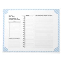 Dagelijks schema in het Spaans met werkwijzen Notitieblok