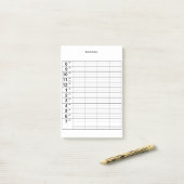 Dagelijks schema post-it® notes (Op bureau)