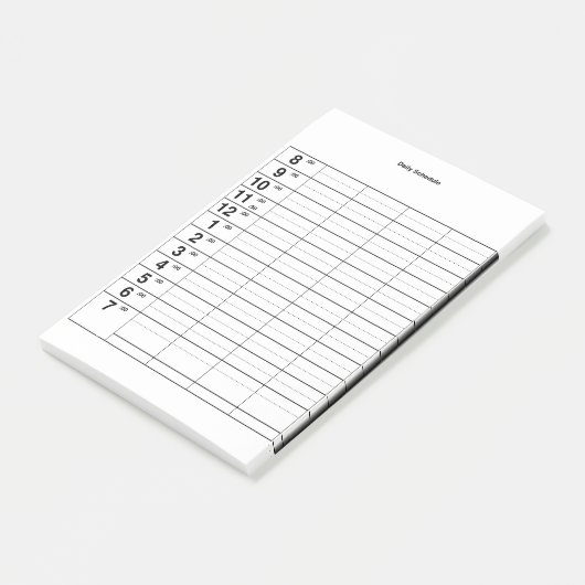 Dagelijks schema post-it® notes (Schuin)