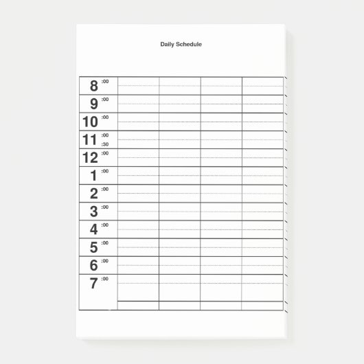 Dagelijks schema post-it® notes (Voorkant)